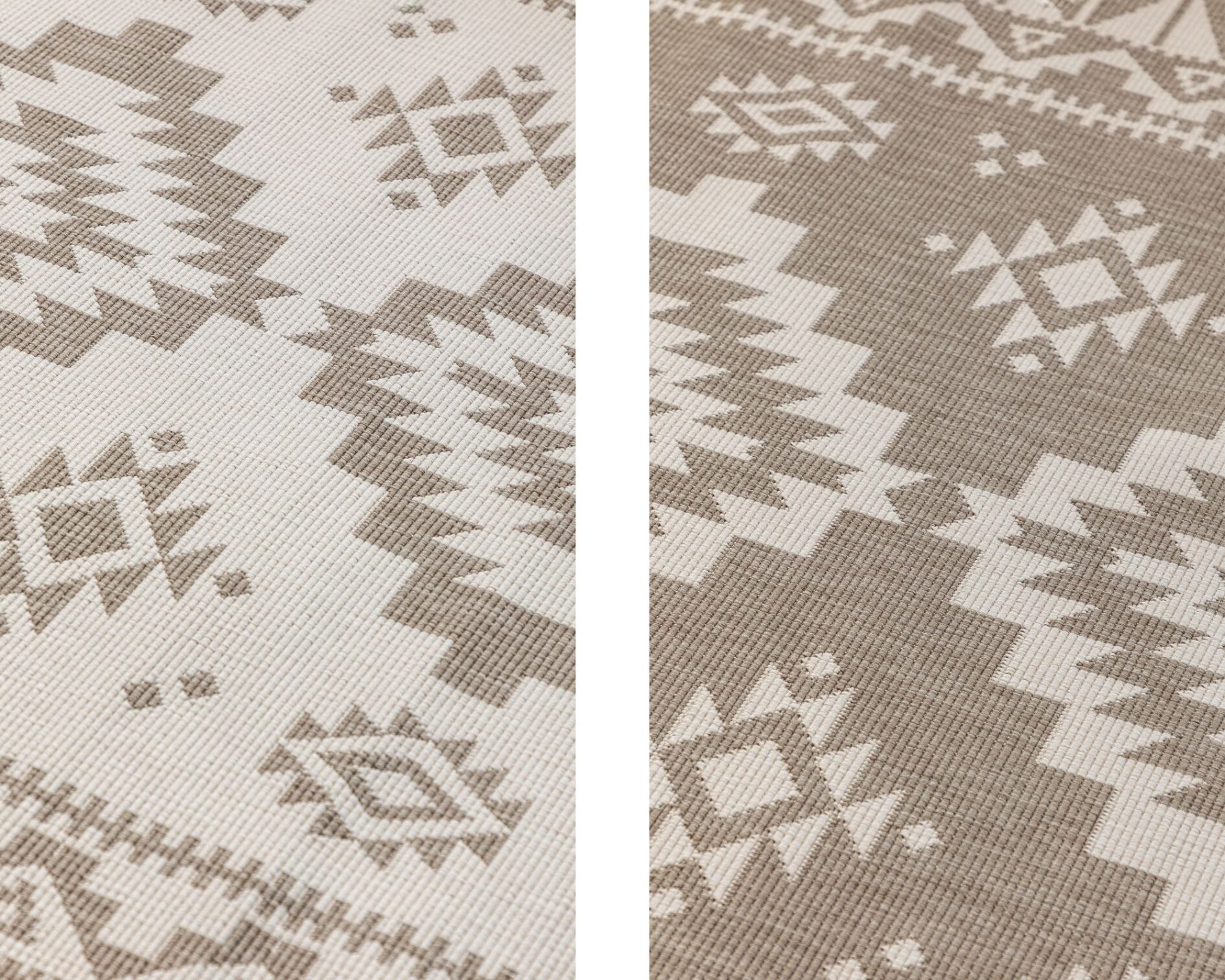Elle Decoration Gemini In- en Outdoor Keerbaar Vloerkleed Dynamic Linnen