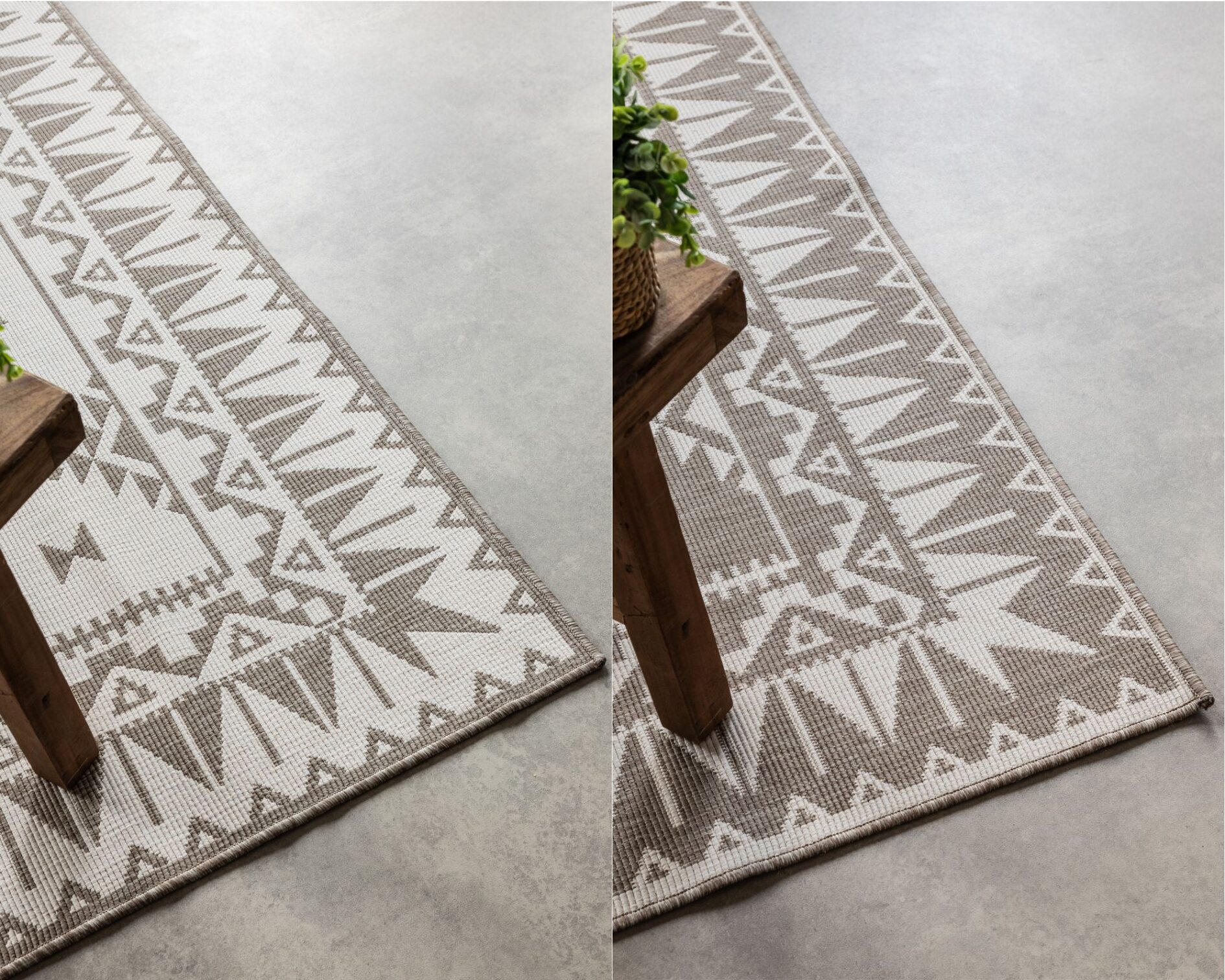 Elle Decoration Gemini In- en Outdoor Keerbaar Vloerkleed Dynamic Linnen