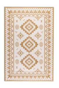 Elle Decoration Gemini In- en Outdoor Keerbaar Vloerkleed Dynamic Oker