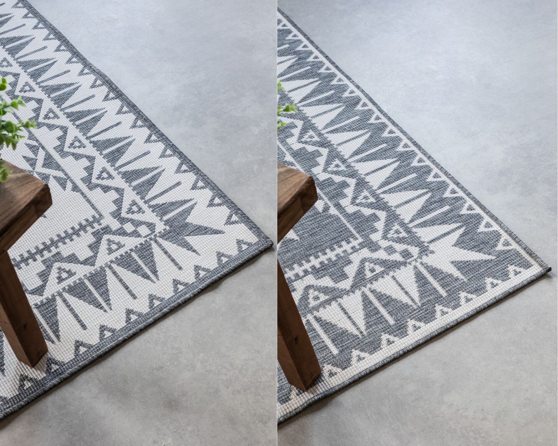 Elle Decoration Gemini In- en Outdoor Keerbaar Vloerkleed Dynamic Zilver