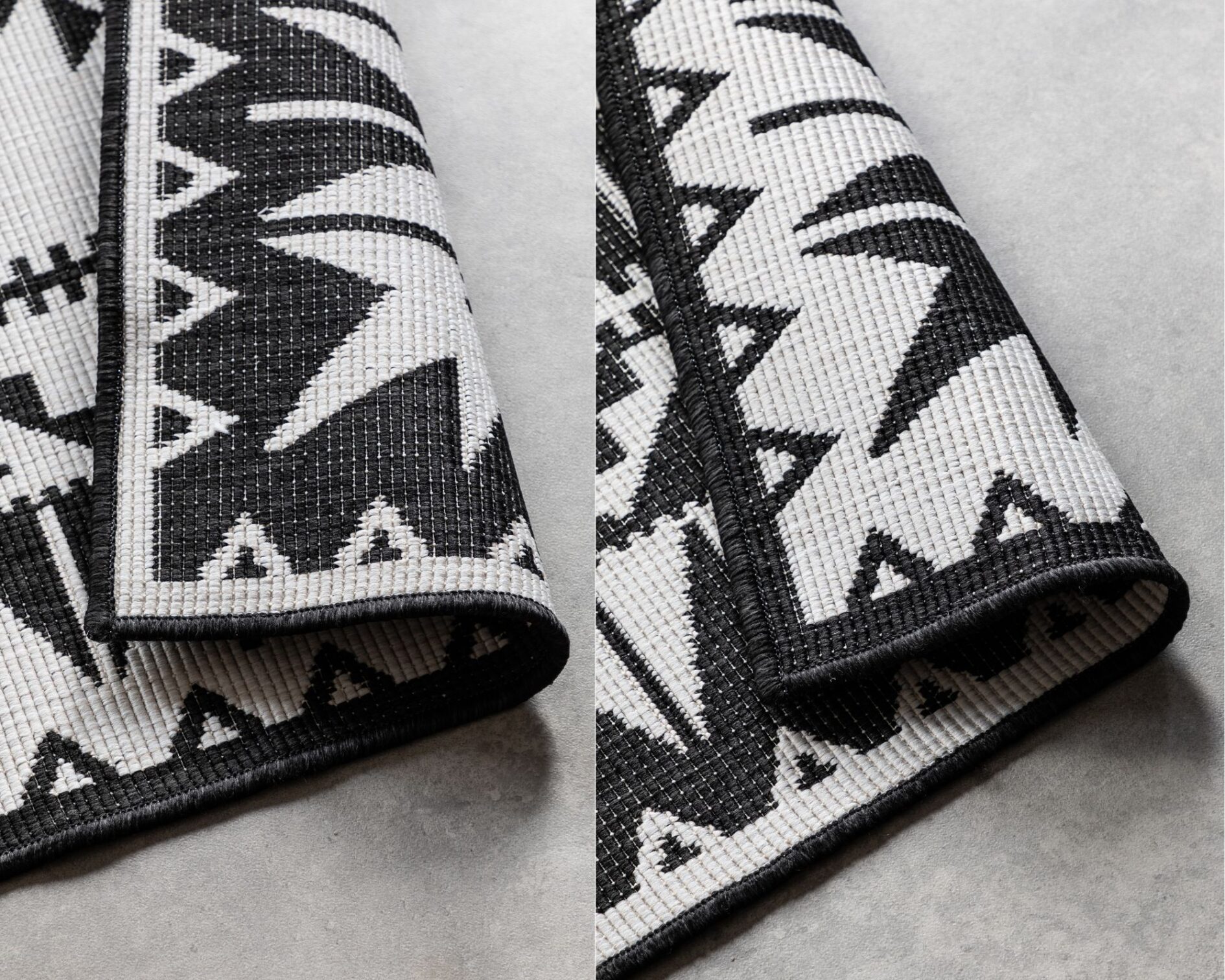 Elle Decoration Gemini In- en Outdoor Keerbaar Vloerkleed Dynamic Zwart