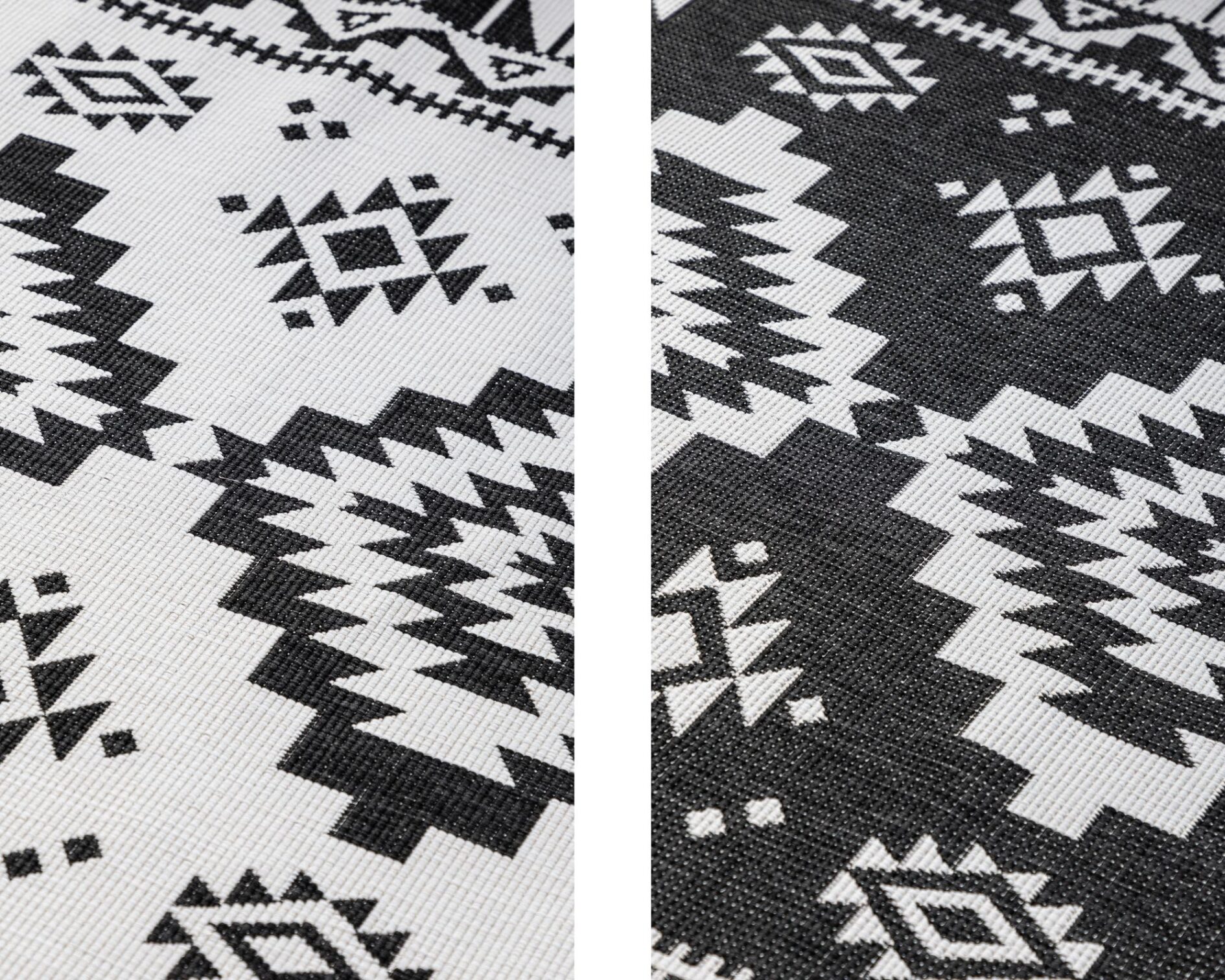 Elle Decoration Gemini In- en Outdoor Keerbaar Vloerkleed Dynamic Zwart