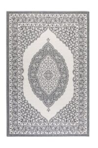 Elle Decoration Gemini In- en Outdoor Keerbaar Vloerkleed Meekly Zilver