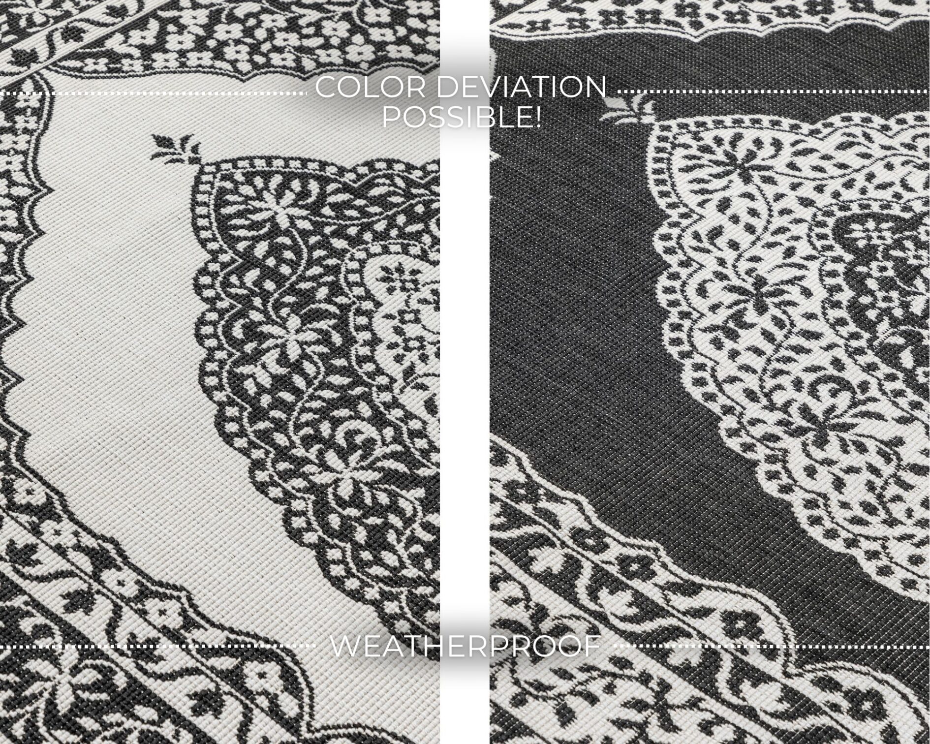 Elle Decoration Gemini In- en Outdoor Keerbaar Vloerkleed Meekly Zwart