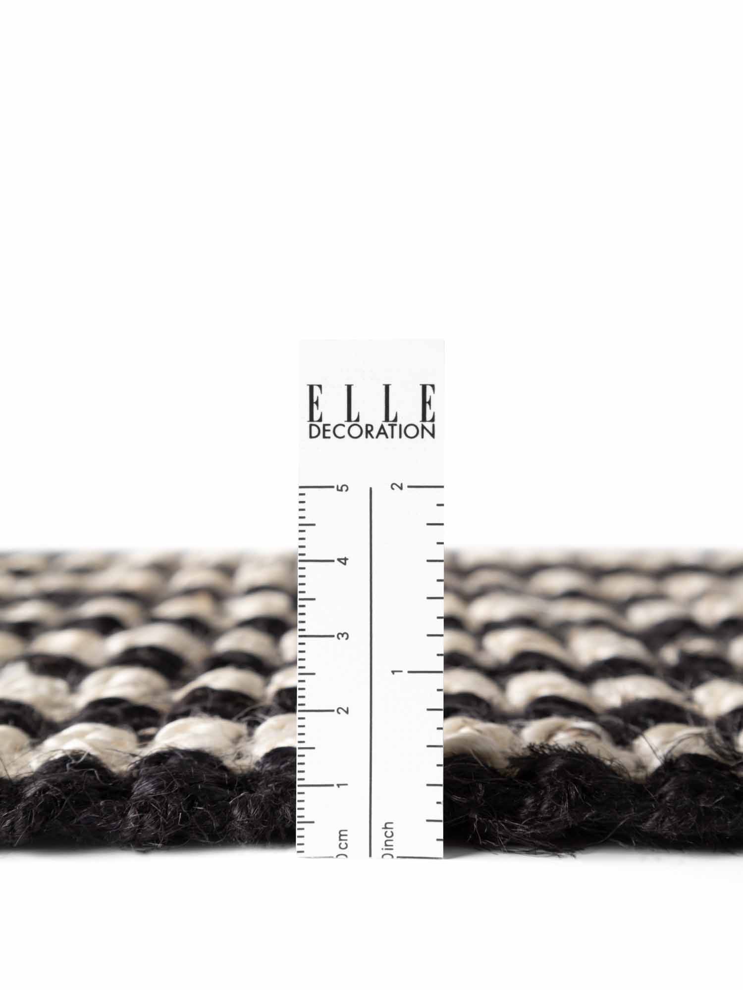 Elle Decoration Harvest Jute Vloerkleed Ebony Natuur Ivoor Zwart