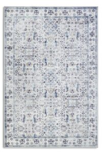 ELLE Decoration Imagination Laagpolig Vloerkleed Saveh Crème Blauw