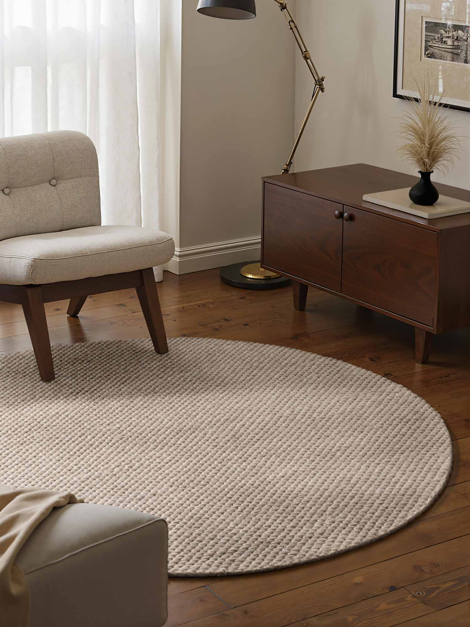 Elle Decoration Lyon Wollen Vloerkleed Beans Natuur Beige