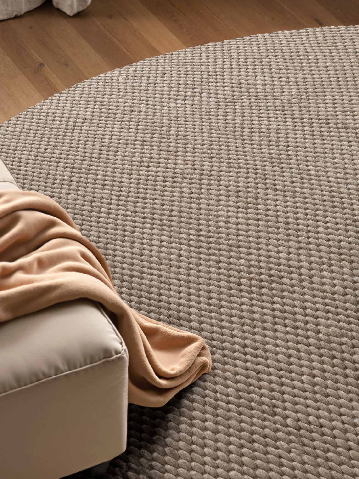 Elle Decoration Lyon Wollen Vloerkleed Beans Natuur Beige