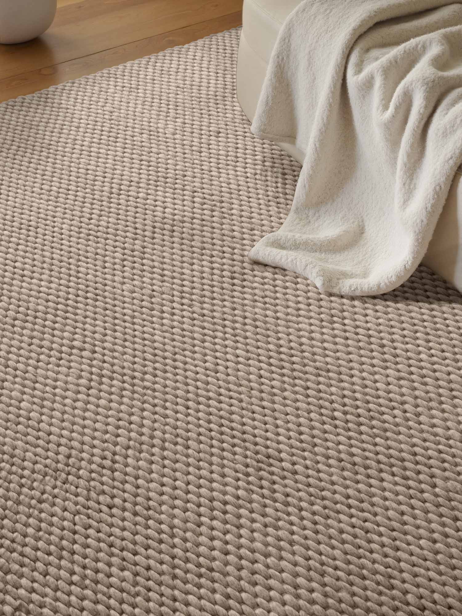 Elle Decoration Lyon Wollen Vloerkleed Beans Natuur Beige
