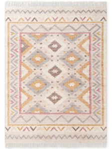Elle Decoration Roya Afghan Kelim Vloerkleed Imani Crème Meerkleurig