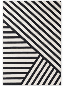 Elle Decoration Stryve Wollen Vloerkleed Noir Zwart Wit