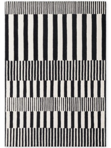 Elle Decoration Stryve Wollen Vloerkleed Pulse Zwart Wit