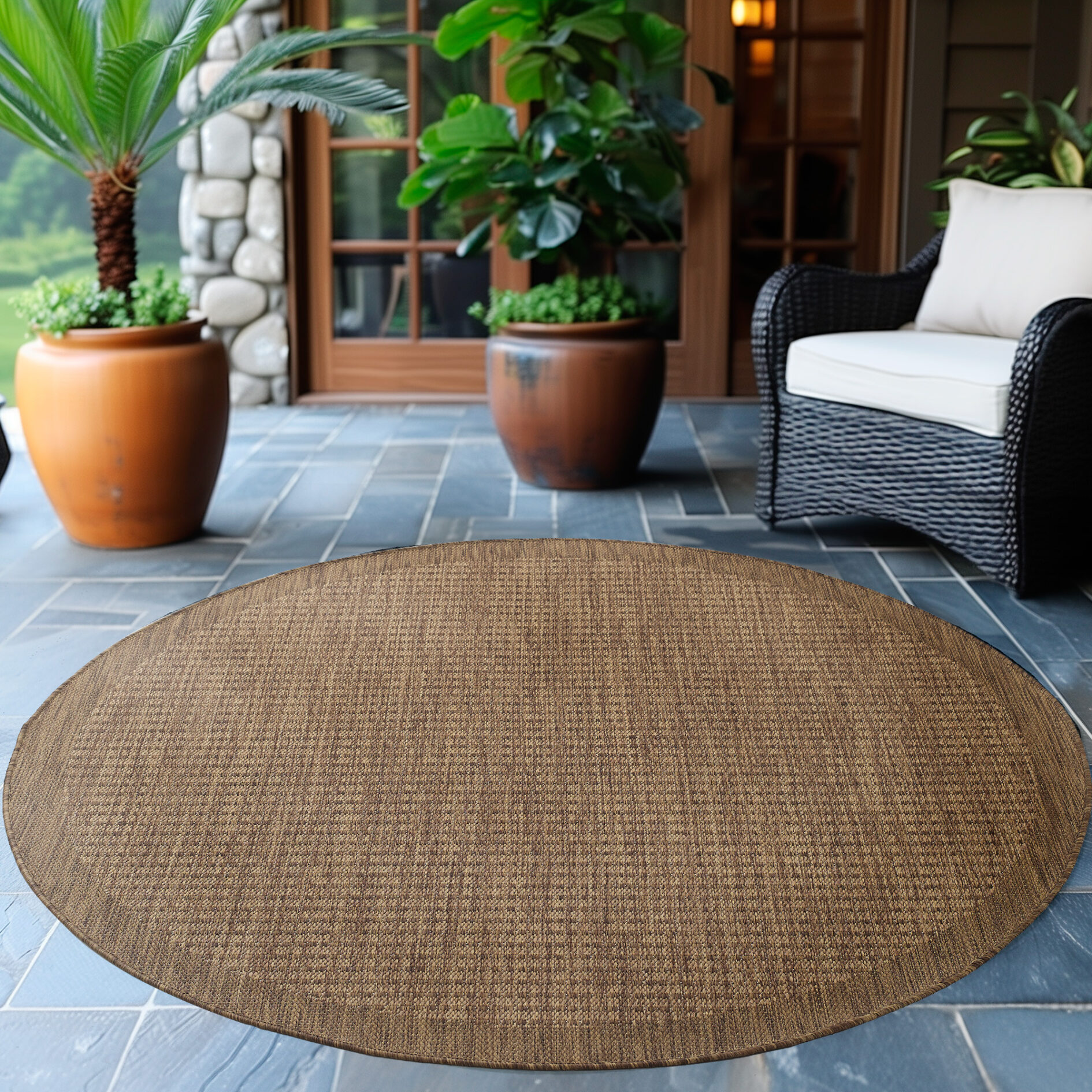Giza 1410 In- & outdoor vloerkleed - Bruin