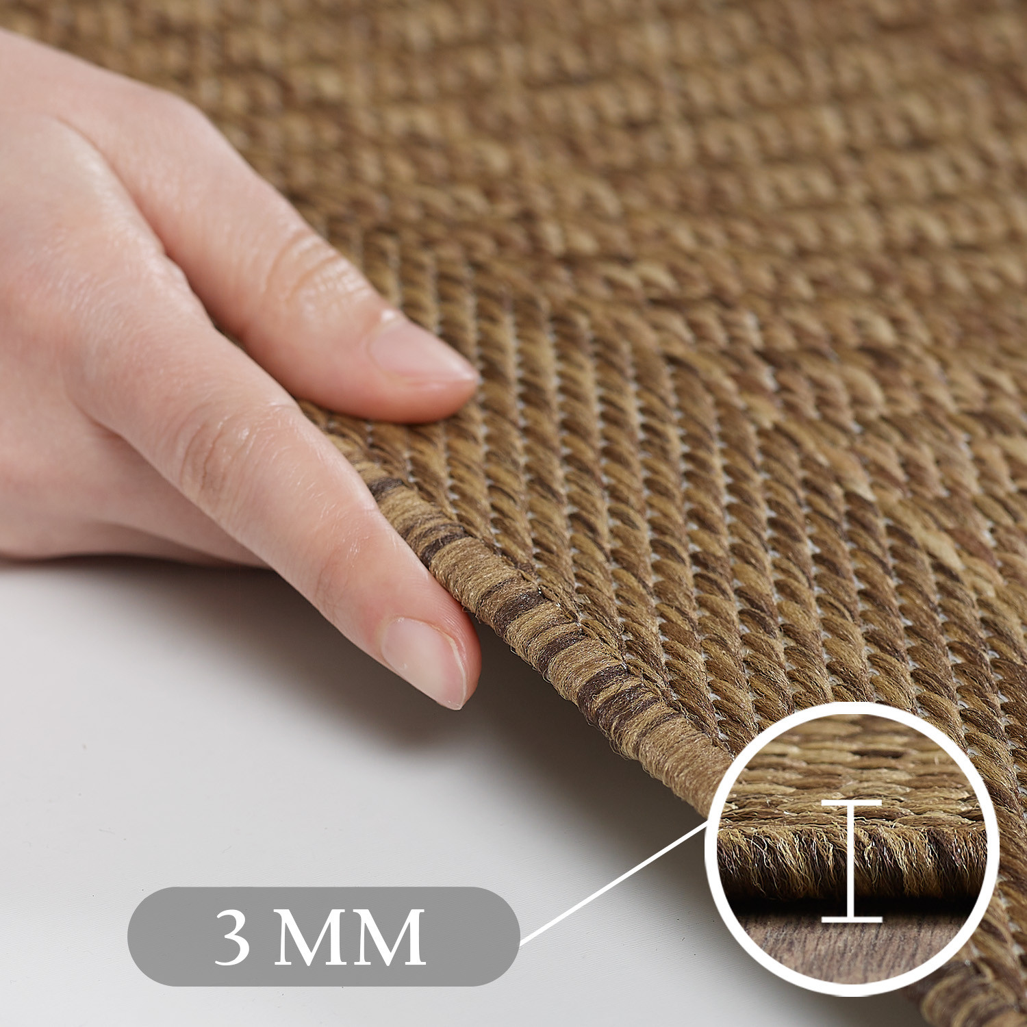 Giza 1410 In- & outdoor vloerkleed - Bruin