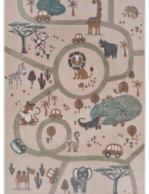 Hanse Home Adventures Kindervloerkleed Animal Park - Crème-bruin-grijs