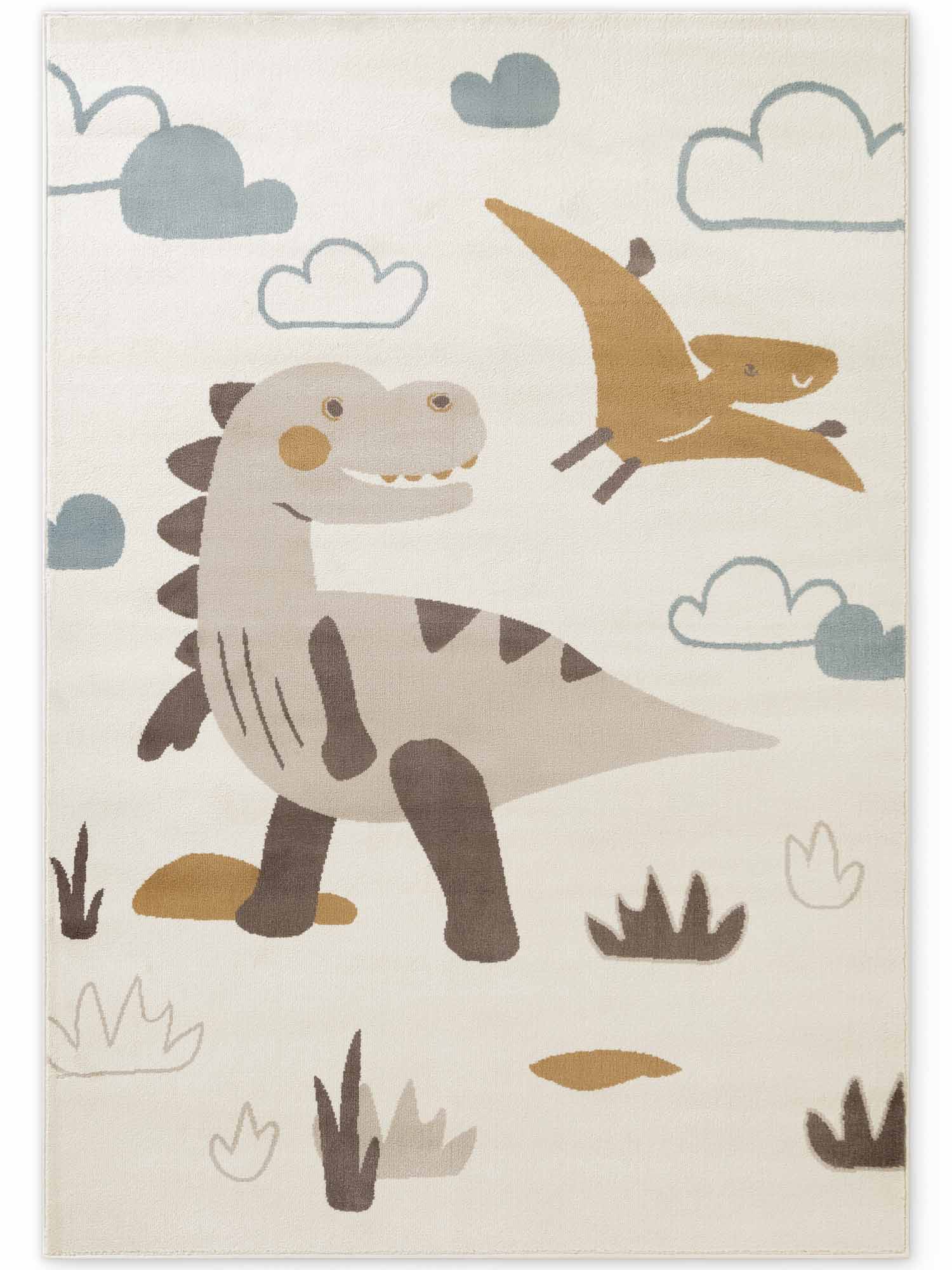 Hanse Home Adventures Kindervloerkleed Dino Crème Meerkleurig