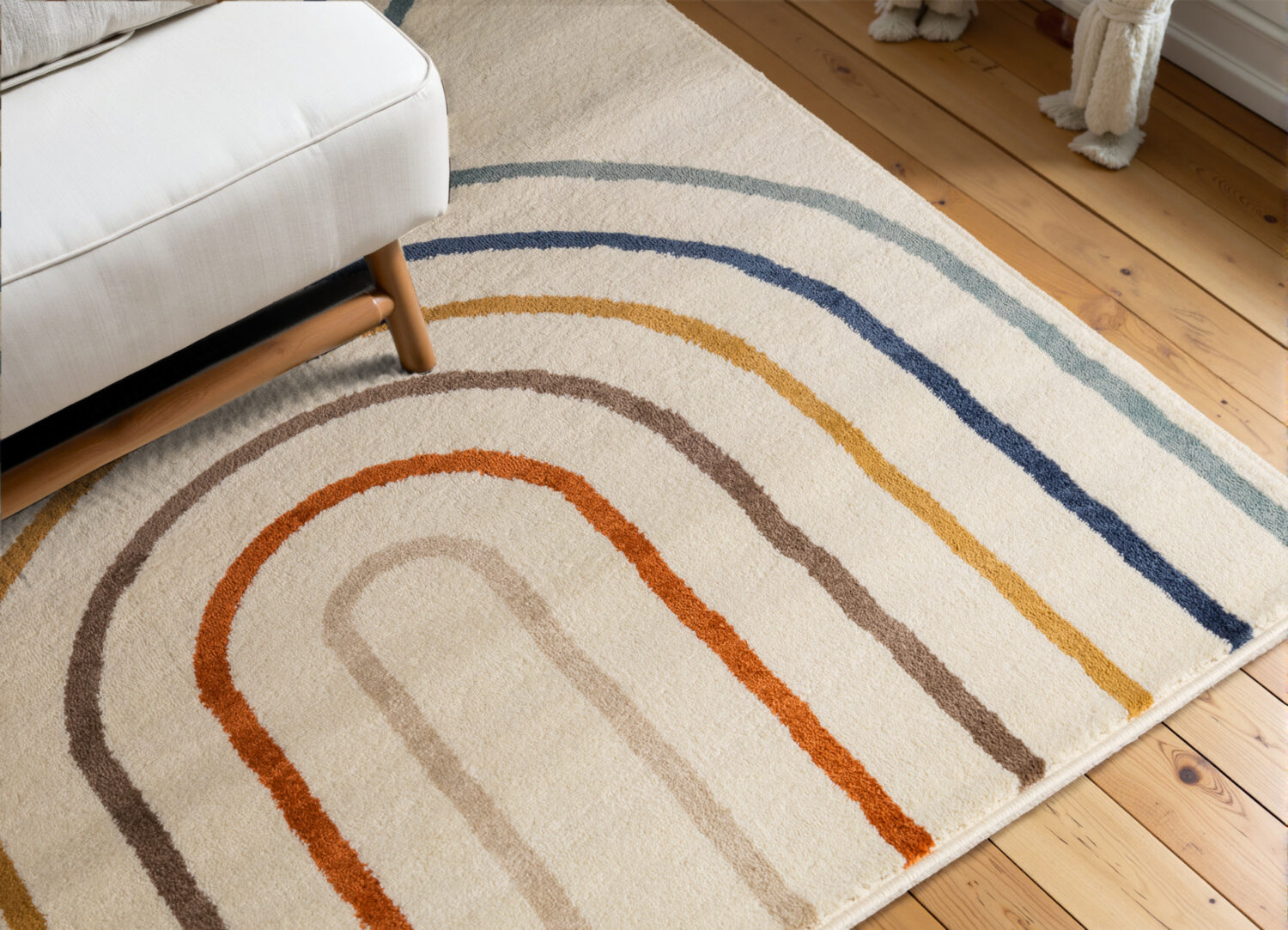 Hanse Home Adventures Kindervloerkleed Double Rainbow Crème Meerkleurig
