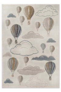 Hanse Home Adventures Kindervloerkleed Hot Air Ballon Crème Meerkleurig