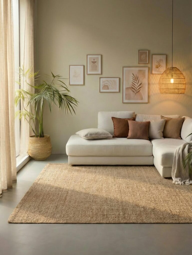 Jute vloerkleed