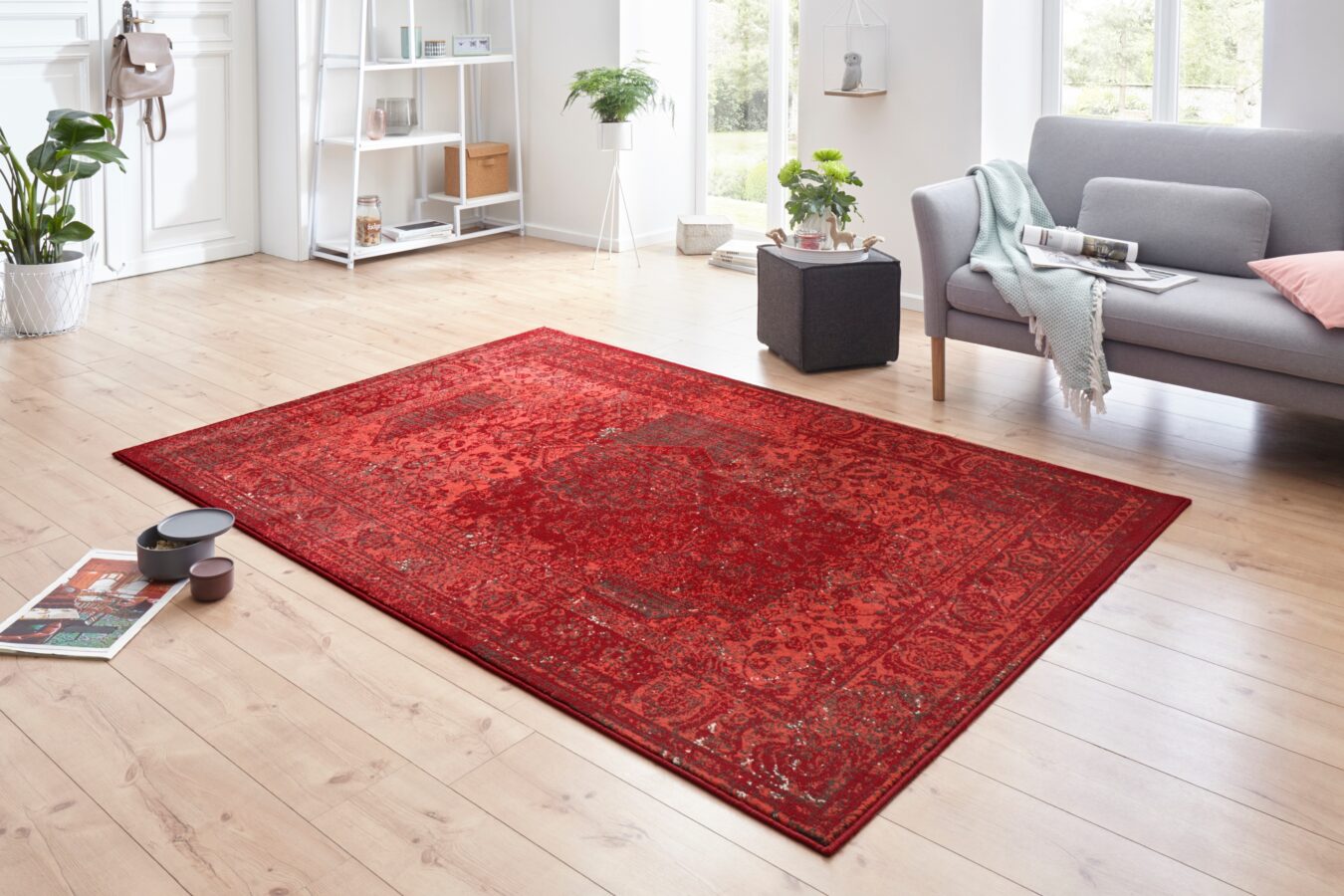 Hanse Home Celebration Design Vloerkleed Plume Rood
