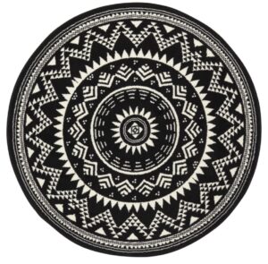 Hanse Home Celebration Design Vloerkleed Rond Valencia Zwart