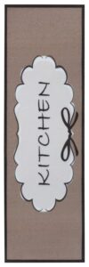 Hanse Home Cook & Clean Anti-Slip Loper Kitchen Cloud 50x150 cm - Bruin-wit-zwart
