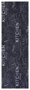 Hanse Home Cook & Clean Anti-Slip Loper Wild Kitchen Board 50x150 cm - Zwart-wit
