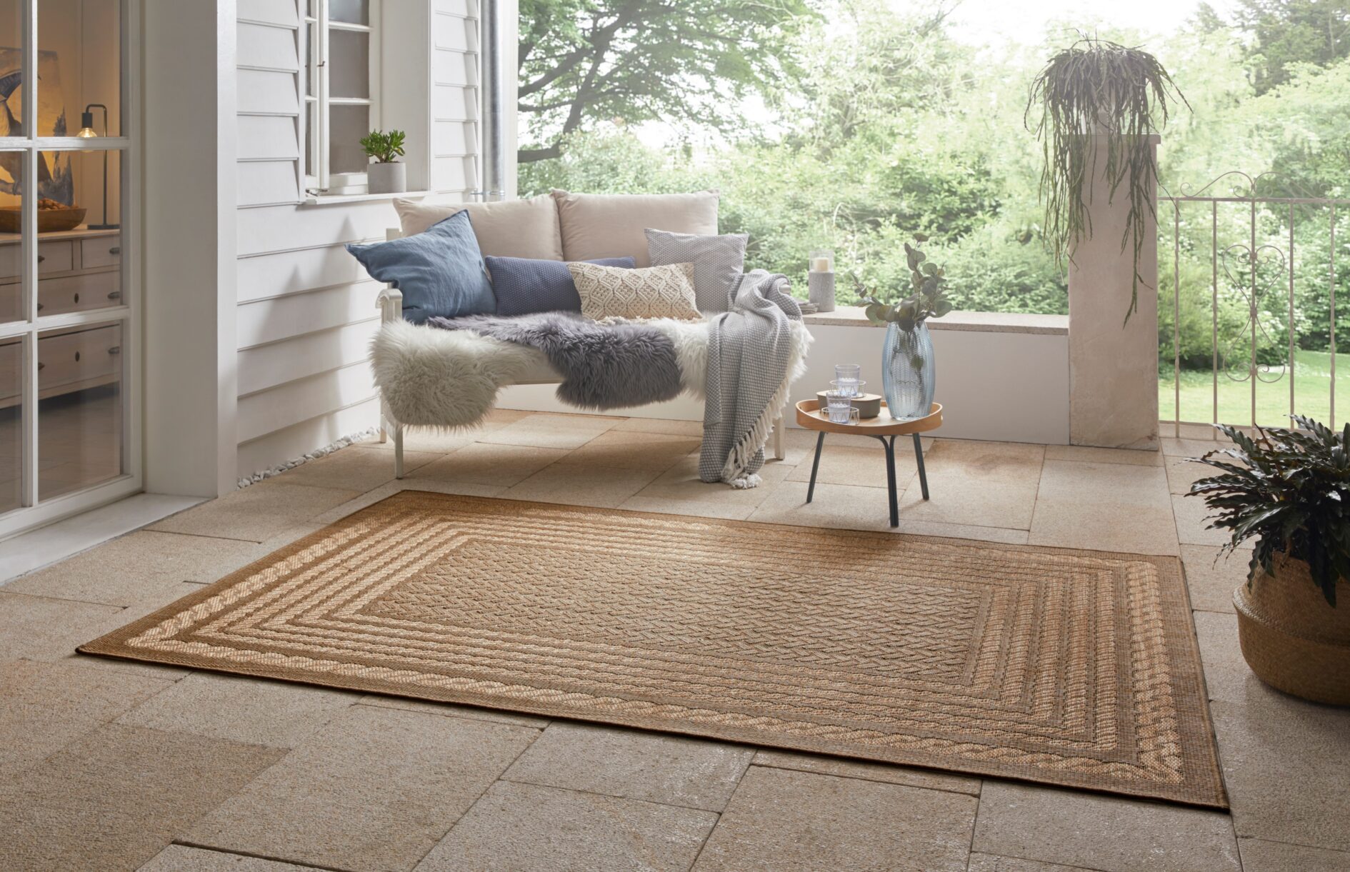 Hanse Home Forest In- & Outdoor Vloerkleed Limonero Beige Bruin