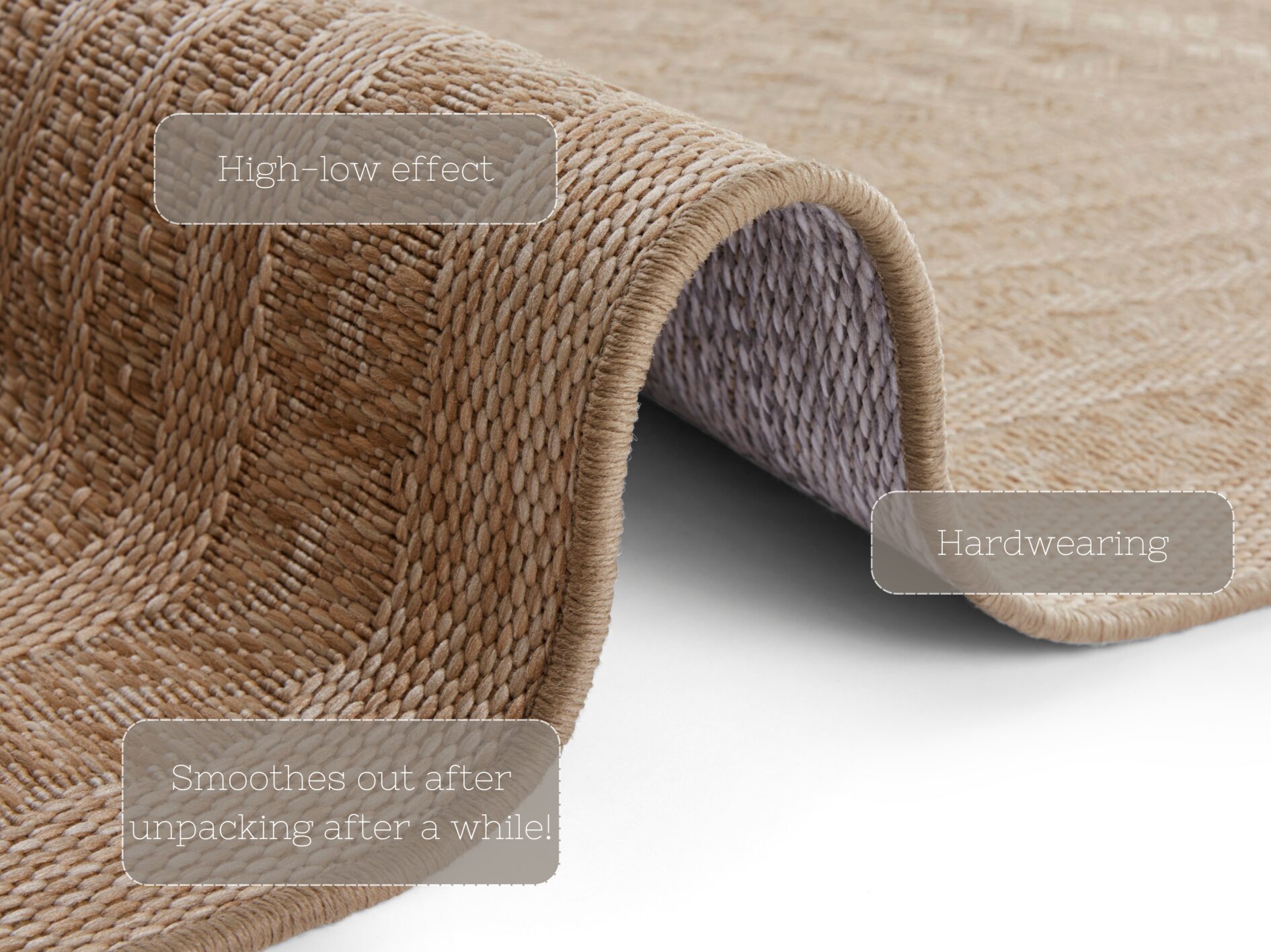 Hanse Home Forest In- & Outdoor Vloerkleed Limonero Beige Bruin