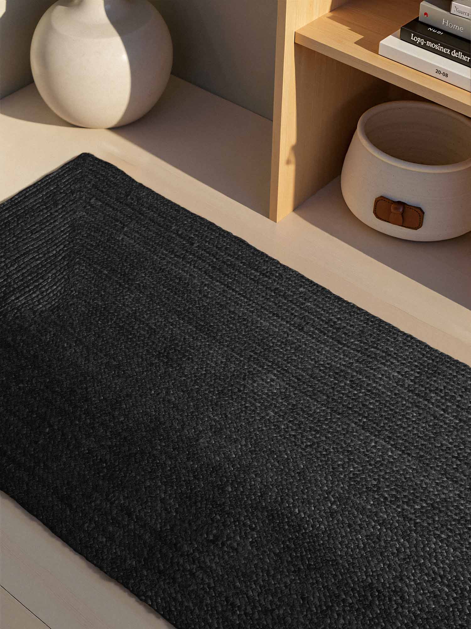 Hanse Home Juno Jute Vloerkleed Juno Zwart