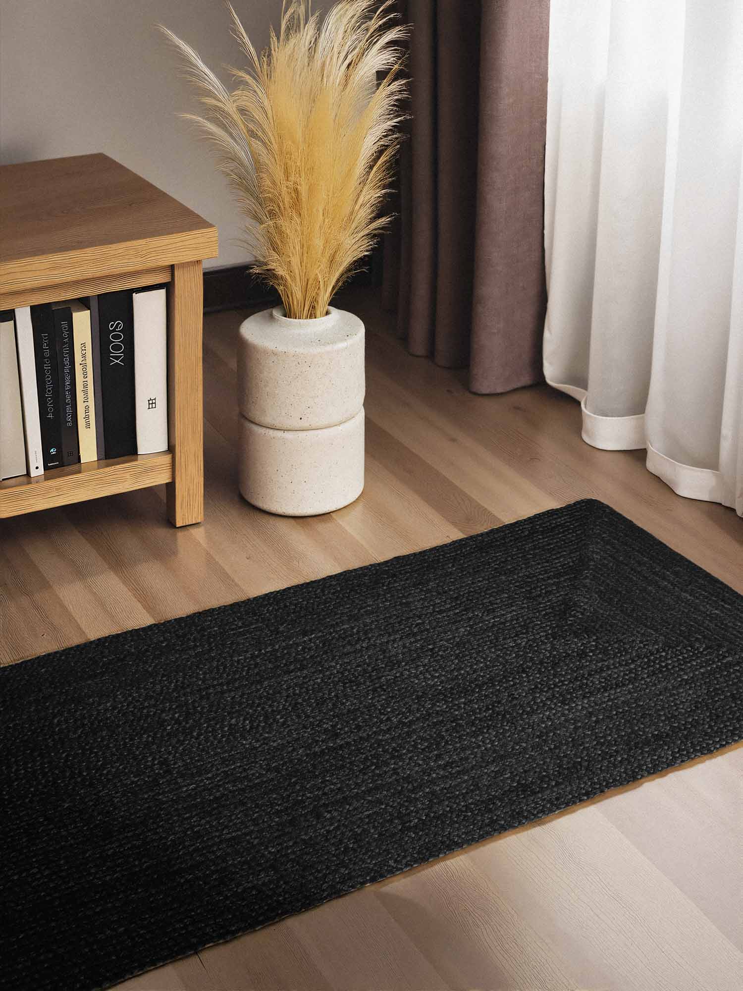 Hanse Home Juno Jute Vloerkleed Juno Zwart