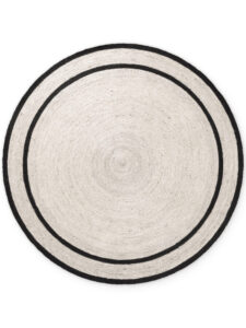 Hanse Home Jute Braided Jute Vloerkleed Rond Lina Natuur Ivoor Zwart