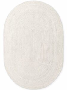 Hanse Home Jute Braided Jute Vloerkleed Rond Rangpur Wit