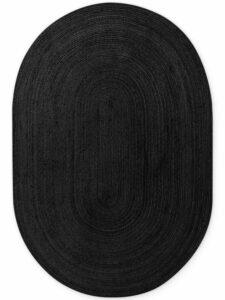 Hanse Home Jute Braided Jute Vloerkleed Rond Rangpur Zwart