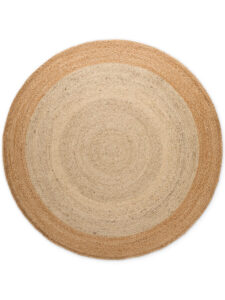 Hanse Home Jute Vloerkleed Rond Looma Natuur Ivoor Goud