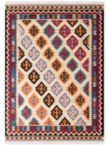 Hanse Home Kamal Afghan Kelim Vloerkleed Kian Crème Meerkleurig