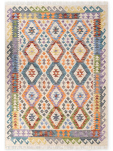 Hanse Home Kamal Afghan Kelim Vloerkleed Oasis Crème Meerkleurig