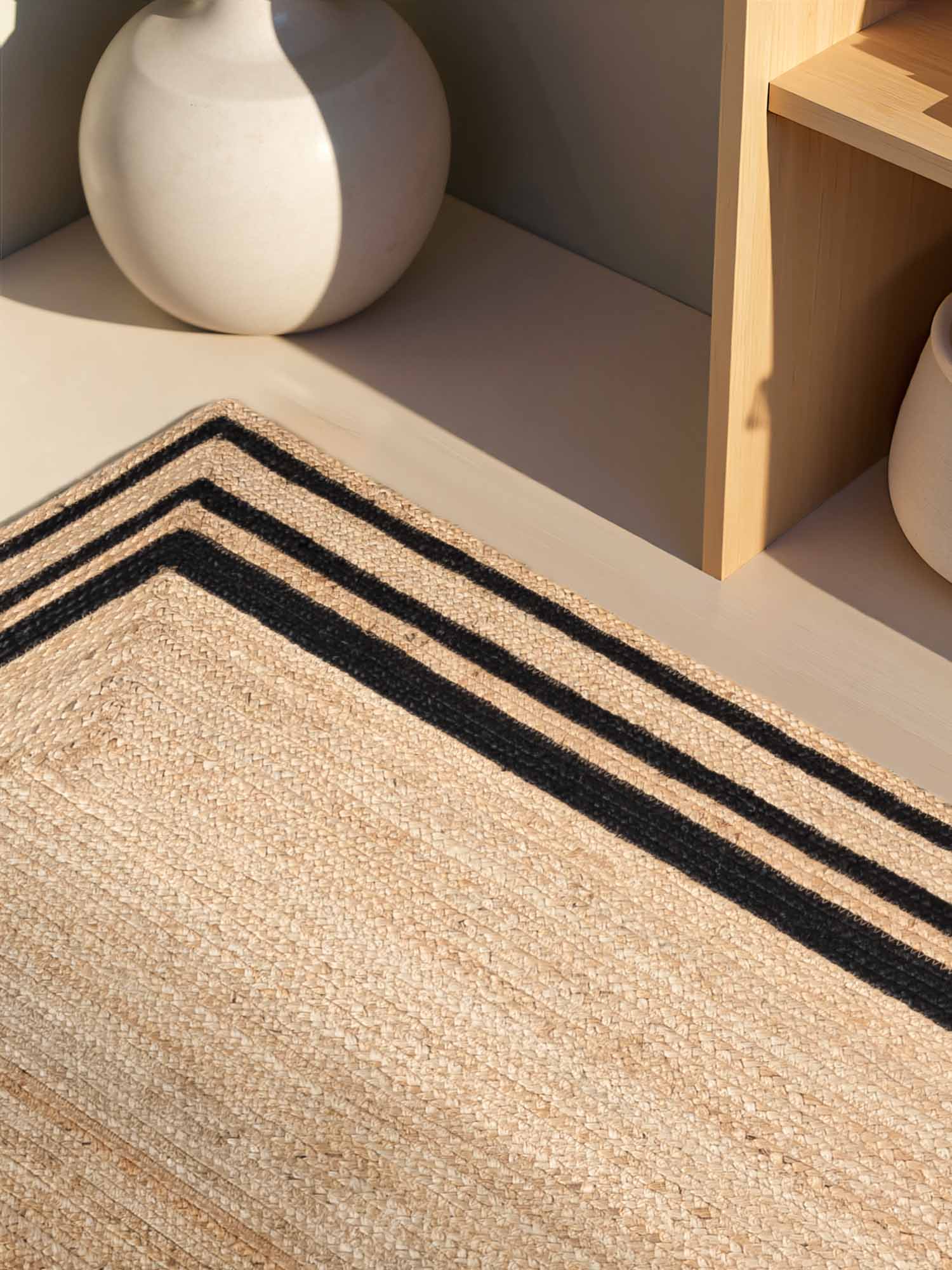 Hanse Home Looma Jute Vloerkleed Looma Natuur Goud Zwart