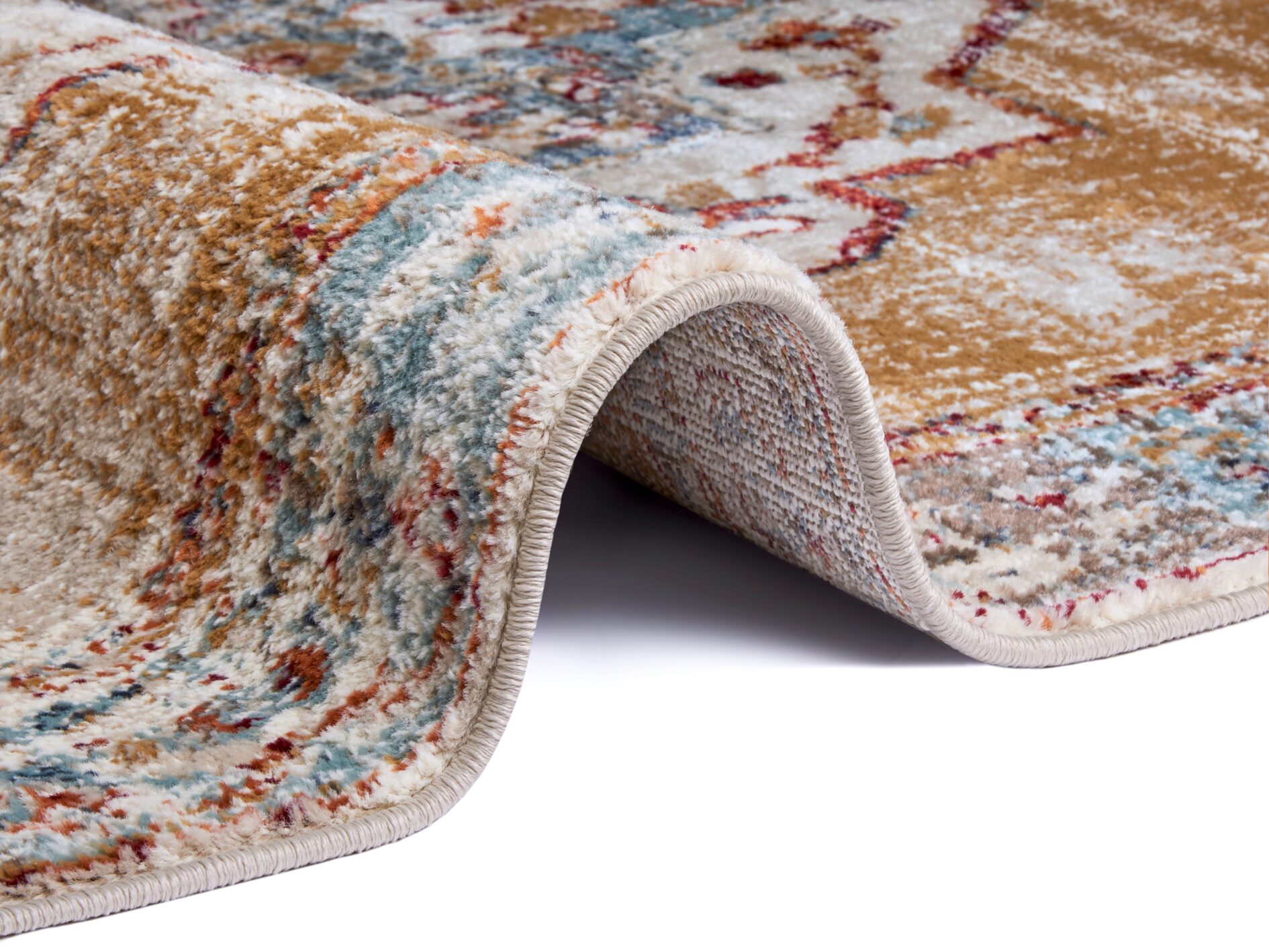 Hanse Home Luxor Laagpolig Vloerkleed Strozzi Beige Blauw