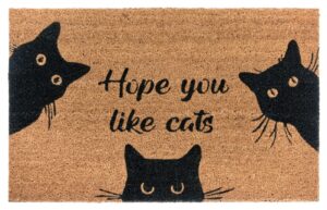 Hanse Home Mix Mats Deurmat Kokos Cat Fan 45x75 cm - Kokosnoot