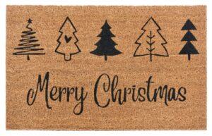 Hanse Home Mix Mats Deurmat Kokos Christmas Trees 45x75 cm - Kokosnoot