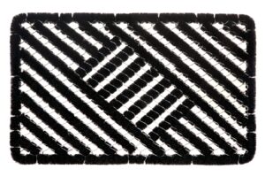 Hanse Home Mix Mats Deurmat Kokos Grid Brushes Zwart