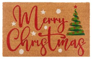 Hanse Home Mix Mats Deurmat Kokos Merry Christmas Tree 40x70 cm - Kokosnoot