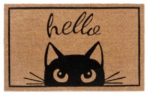 Hanse Home Mix Mats Deurmat Kokos Watching Cat 45x70 cm - Kokosnoot