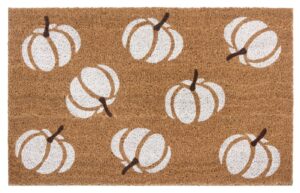 Hanse Home Mix Mats Deurmat Kokos Wit Pumpkins 45x75 cm - Kokosnoot