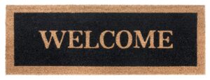 Hanse Home Mix Mats Deurmat Kokos Zwart Welcome Border 27x70 cm - Kokosnoot