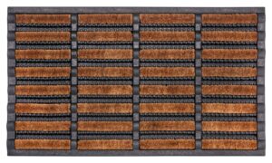 Hanse Home Mix Mats Deurmat Rubber-Kokos Brushes Zwart Natuur