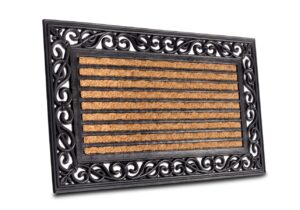 Hanse Home Mix Mats Deurmat Rubber Kokos Panama 45x75 cm - Zwart-kokos