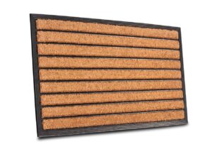 Hanse Home Mix Mats Deurmat Rubber Kokos Striped 45x75 cm - Kokos-zwart