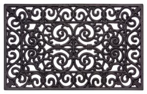 Hanse Home Mix Mats Gietijzerlook Deurmat Ornaments 45x75 cm - Zwart